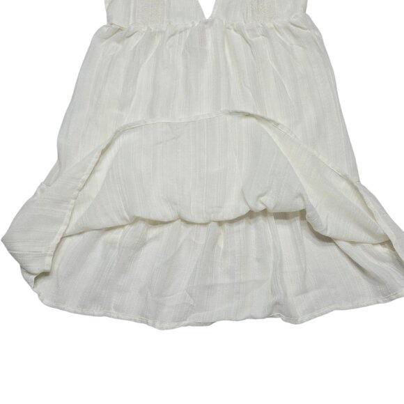 Xhilaration Dress Womens Medium Cream Sheer Babydoll Mini Y2K Boho Cottagecore - Picture 8 of 12